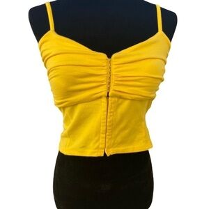 Shape fx crop tank top yellow M